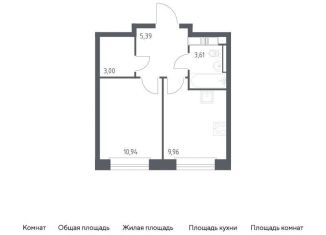 1-комнатная квартира на продажу, 32.9 м2, Москва, жилой комплекс Эко Бунино, 14.2