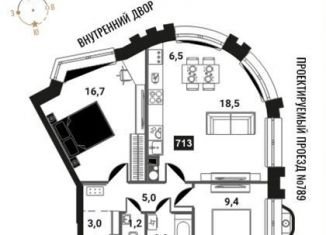 Продажа трехкомнатной квартиры, 63.6 м2, Москва, ЦАО