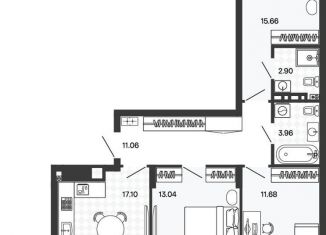3-комнатная квартира на продажу, 81.5 м2, поселок Заозерье