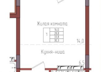 Продаю однокомнатную квартиру, 30.3 м2, Калининград, Центральный район