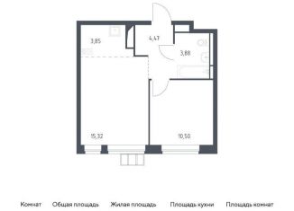 Продается однокомнатная квартира, 38 м2, поселение Рязановское, жилой комплекс Алхимово, 14
