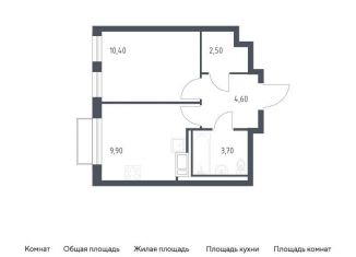 1-комнатная квартира на продажу, 31.1 м2, посёлок Песочный