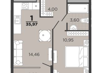 Продам 1-комнатную квартиру, 36 м2, Рязанская область