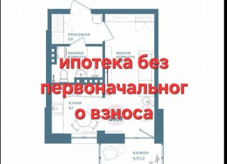 Продажа однокомнатной квартиры, 29.9 м2, Красноярск