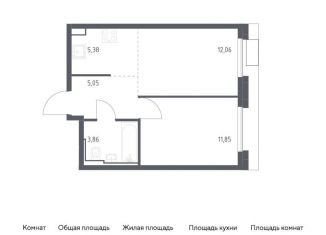 2-ком. квартира на продажу, 38.2 м2, Москва, ЮАО
