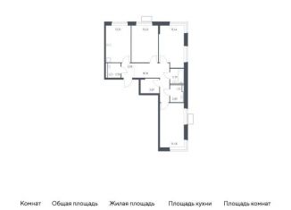 Продаю трехкомнатную квартиру, 78.5 м2, посёлок Жилино-1, жилой комплекс Егорово Парк, к3.2