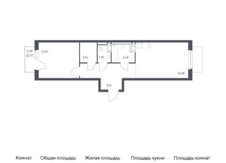 Продается однокомнатная квартира, 48.8 м2, Ленинградская область