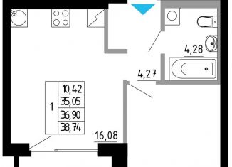 Продаю 1-комнатную квартиру, 36.9 м2, Екатеринбург, Походная улица, 12, метро Ботаническая