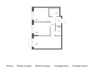 Продается 2-ком. квартира, 52 м2, Московская область, жилой комплекс Томилино Парк, к6.1