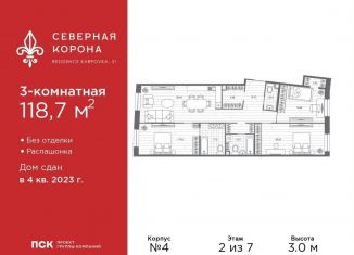 Продам 3-комнатную квартиру, 118.7 м2, Санкт-Петербург, набережная реки Карповки, 31к1
