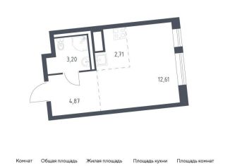 Продается квартира студия, 23.4 м2, деревня Лаголово