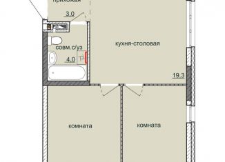 Продаю 2-ком. квартиру, 48.9 м2, Ижевск, ЖК Ежевика, улица 10 лет Октября, 62Б