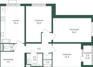 Продажа трехкомнатной квартиры, 79 м2, Москва, ЮАО