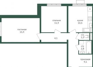 Продажа двухкомнатной квартиры, 55.6 м2, Москва, район Чертаново Южное