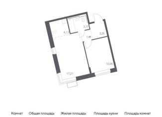 Продажа однокомнатной квартиры, 40.8 м2, Москва, жилой комплекс Квартал Западный, к1