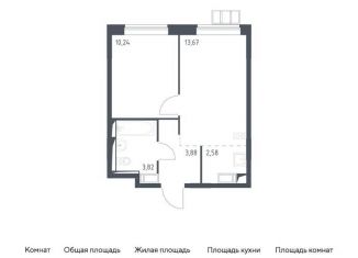 Продам двухкомнатную квартиру, 34.2 м2, поселение Рязановское, ЖК Алхимово