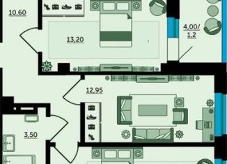 Продажа трехкомнатной квартиры, 73.9 м2, Ростов-на-Дону, Раздорская улица, 2А, ЖК Грин Парк