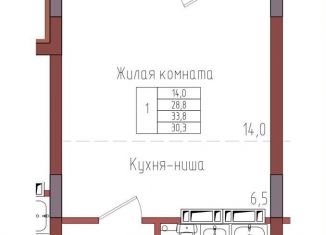 Продается однокомнатная квартира, 30.3 м2, Калининград, Центральный район