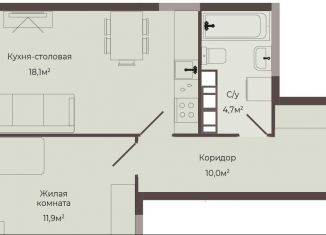 Продаю однокомнатную квартиру, 45 м2, Нижний Новгород