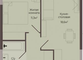 Продам однокомнатную квартиру, 41.1 м2, Нижний Новгород, метро Комсомольская