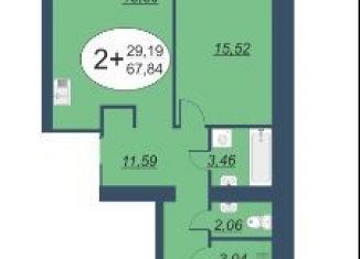 Продам 2-комнатную квартиру, 67.8 м2, Тюменская область, Широтная улица, 209к1