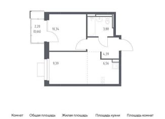 Продам 1-комнатную квартиру, 35.2 м2, Московская область, жилой комплекс Прибрежный Парк, 7.2
