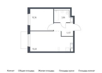 Продается однокомнатная квартира, 34.3 м2, Ленинградская область