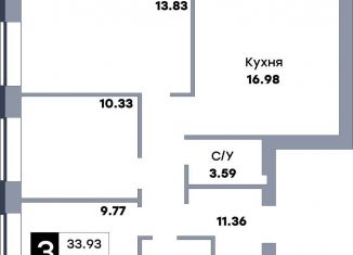 Продажа трехкомнатной квартиры, 69.6 м2, Самара, метро Гагаринская