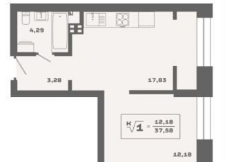 Продается 1-комнатная квартира, 37.4 м2, Новосибирск, метро Площадь Гарина-Михайловского, Красногорская улица