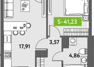 Продажа 1-комнатной квартиры, 42.2 м2, Санкт-Петербург, Московский район