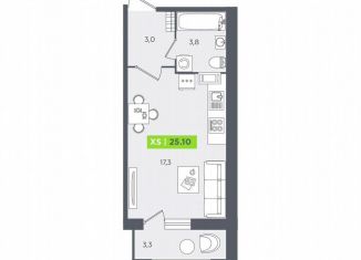 Квартира на продажу студия, 25.1 м2, Санкт-Петербург, Планерная улица, 87к1, муниципальный округ Юнтолово