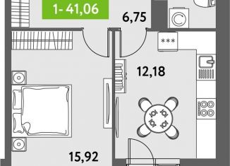 Продается 1-комнатная квартира, 41.7 м2, Санкт-Петербург, муниципальный округ Звёздное