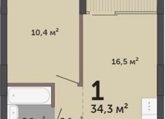 Продам 1-комнатную квартиру, 34.3 м2, Екатеринбург, улица Бакинских Комиссаров, 33А/3, улица Бакинских Комиссаров