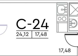 Продажа квартиры студии, 23.9 м2, Санкт-Петербург, Планерная улица, 97к2, ЖК Нью Тайм