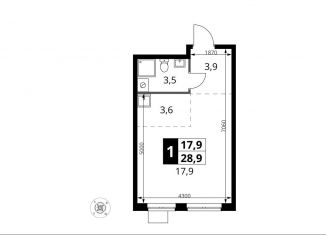 Продается однокомнатная квартира, 28.9 м2, деревня Сапроново, жилой комплекс 1-й Донской, 4