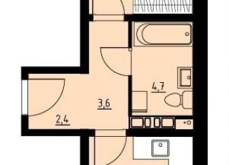 2-комнатная квартира на продажу, 45.6 м2, село Фролы