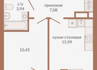 Продаю 1-комнатную квартиру, 38.9 м2, Екатеринбург