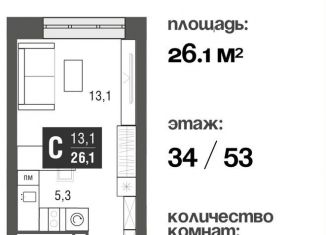 Квартира на продажу студия, 26 м2, Москва, метро Свиблово, проезд Серебрякова, 11-13к1