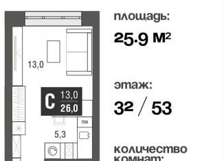 Продаю квартиру студию, 25.9 м2, Москва, проезд Серебрякова, 11-13к1, метро Свиблово