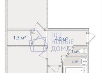 Продается двухкомнатная квартира, 46.7 м2, Новосибирск, Планировочная улица, 8, метро Студенческая