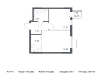 Продам однокомнатную квартиру, 38.6 м2, Московская область, жилой комплекс Мытищи Парк, к5