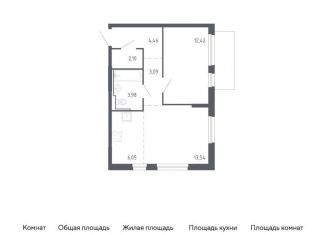 Продам 1-комнатную квартиру, 45.6 м2, Тюмень, жилой комплекс Чаркова 72, 2.1