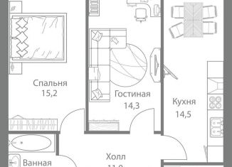 Продажа 2-ком. квартиры, 61.6 м2, Москва, Можайский район
