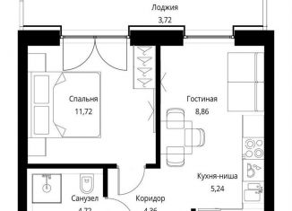 Продажа 1-ком. квартиры, 38.6 м2, Москва, САО