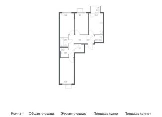 Продается 3-комнатная квартира, 76.7 м2, Московская область, жилой комплекс Горки Парк, 8.1