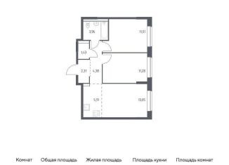 Продам двухкомнатную квартиру, 53.1 м2, поселение Филимонковское, жилой комплекс Квартал Марьино, к4