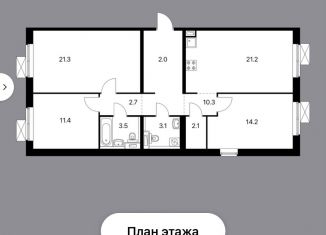Трехкомнатная квартира в аренду, 92 м2, Москва, Полярная улица, 25к2, метро Бабушкинская
