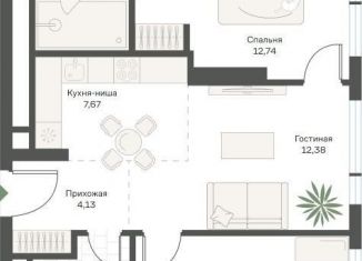 Продается двухкомнатная квартира, 61.1 м2, Москва, район Котловка