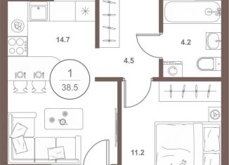 Продаю однокомнатную квартиру, 38 м2, Пензенская область