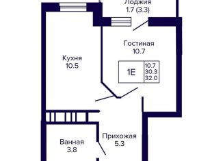 Продажа 1-ком. квартиры, 32 м2, Новосибирская область, улица Бородина, 54